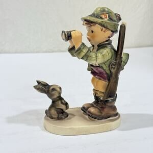 Goebel Hummel 307 "Good Hunting" Boy with Gun & Rabbit Figurine T18